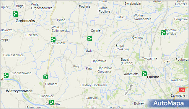 mapa Pilcza Żelichowska, Pilcza Żelichowska na mapie Targeo