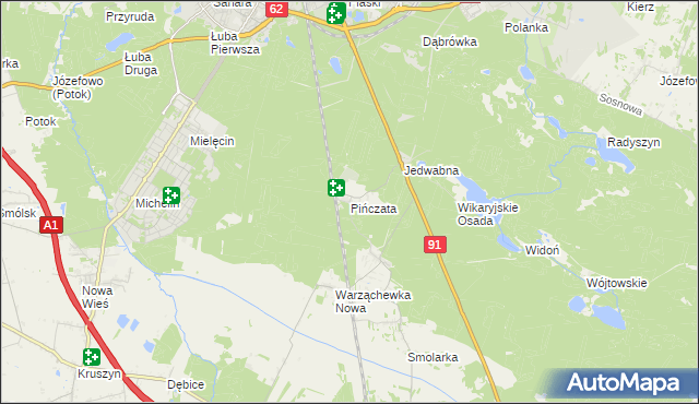 mapa Pińczata, Pińczata na mapie Targeo