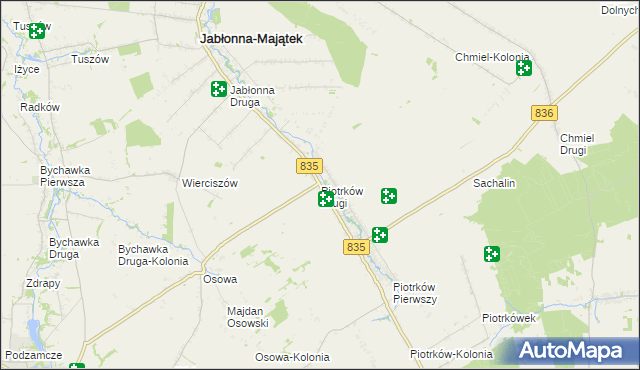 mapa Piotrków Drugi, Piotrków Drugi na mapie Targeo