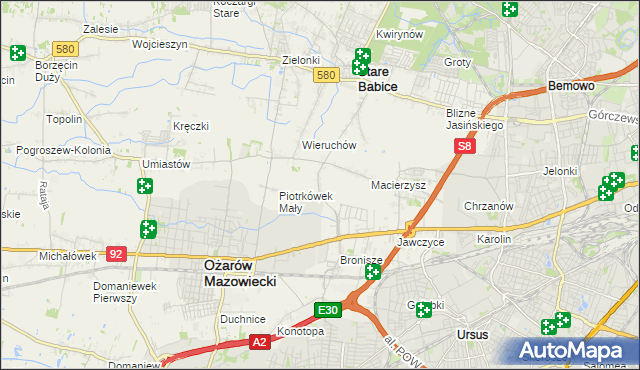 mapa Piotrkówek Duży, Piotrkówek Duży na mapie Targeo