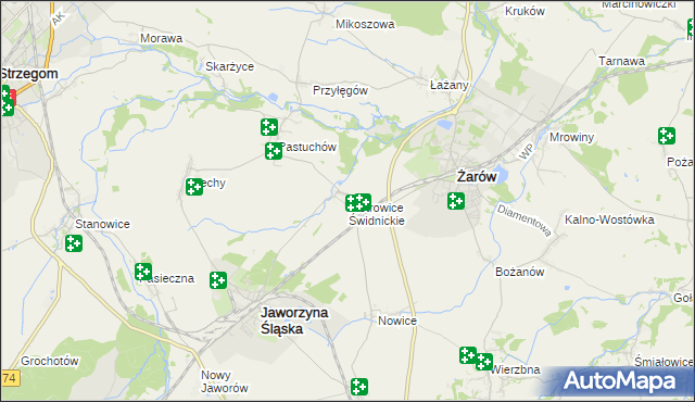 mapa Piotrowice Świdnickie, Piotrowice Świdnickie na mapie Targeo