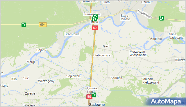 mapa Płatkownica, Płatkownica na mapie Targeo