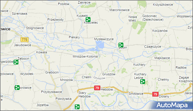 mapa Pławowice, Pławowice na mapie Targeo