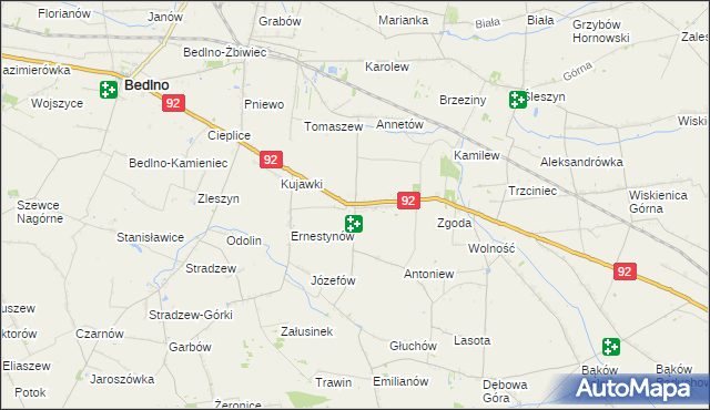 mapa Plecka Dąbrowa, Plecka Dąbrowa na mapie Targeo