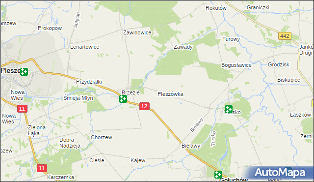 mapa Pleszówka, Pleszówka na mapie Targeo