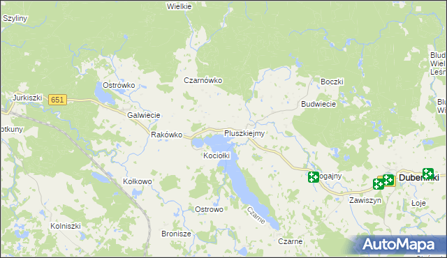 mapa Pluszkiejmy, Pluszkiejmy na mapie Targeo