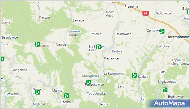 mapa Pod Skałą gmina Jerzmanowice-Przeginia, Pod Skałą gmina Jerzmanowice-Przeginia na mapie Targeo