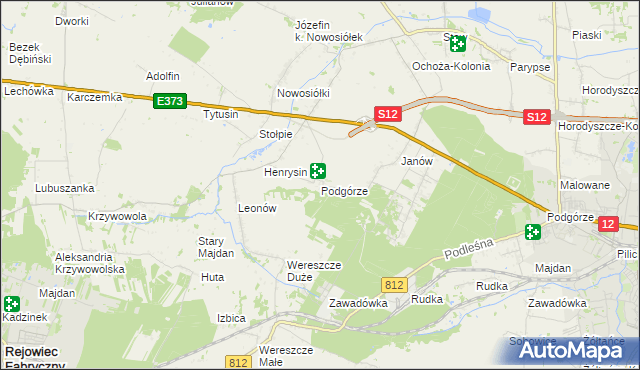 mapa Podgórze gmina Chełm, Podgórze gmina Chełm na mapie Targeo