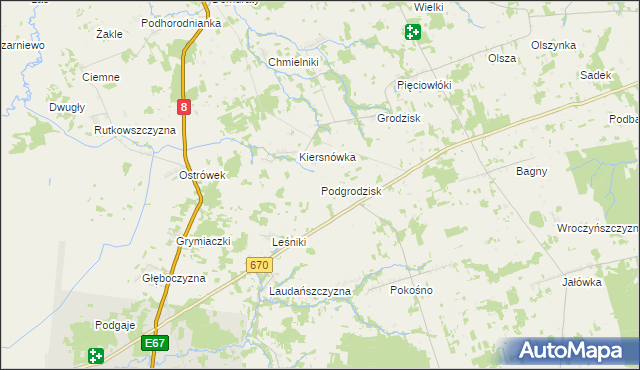 mapa Podgrodzisk, Podgrodzisk na mapie Targeo