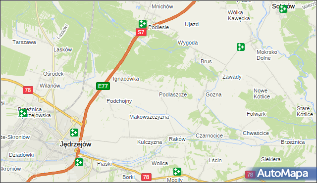 mapa Podlaszcze, Podlaszcze na mapie Targeo