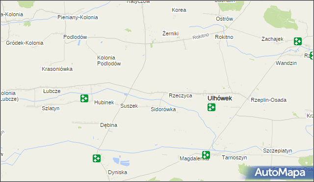 mapa Podlodów gmina Ulhówek, Podlodów gmina Ulhówek na mapie Targeo