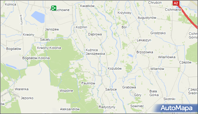 mapa Podłużyce, Podłużyce na mapie Targeo