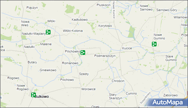 mapa Podmarszczyn, Podmarszczyn na mapie Targeo