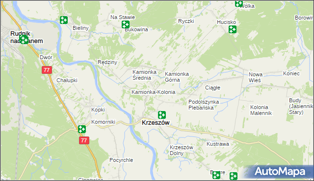 mapa Podolszynka Ordynacka, Podolszynka Ordynacka na mapie Targeo