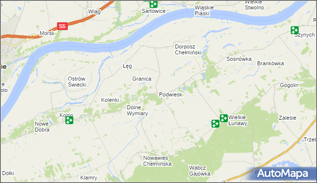 mapa Podwiesk, Podwiesk na mapie Targeo