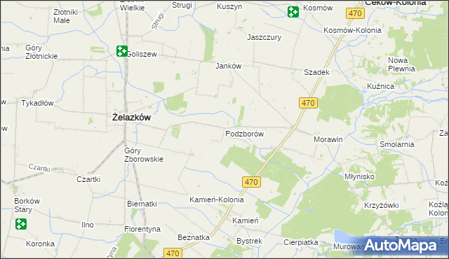 mapa Podzborów, Podzborów na mapie Targeo