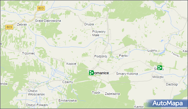 mapa Podzdrój, Podzdrój na mapie Targeo