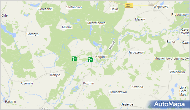 mapa Pogódki, Pogódki na mapie Targeo