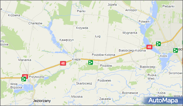 mapa Poizdów-Kolonia, Poizdów-Kolonia na mapie Targeo