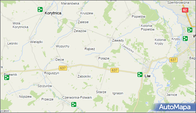 mapa Połazie, Połazie na mapie Targeo