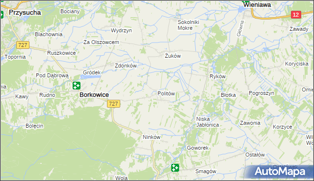 mapa Politów, Politów na mapie Targeo