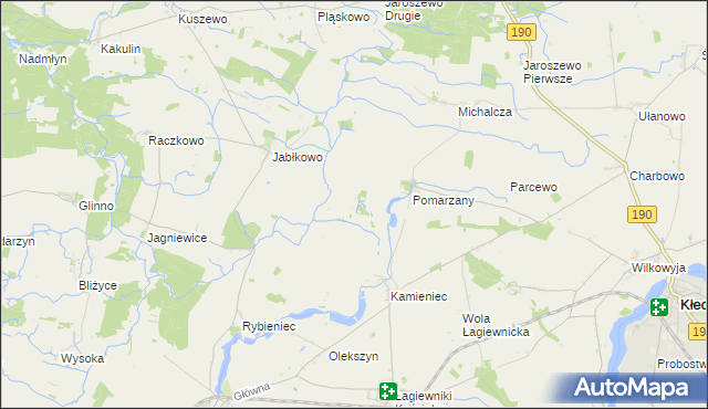 mapa Pomarzanki gmina Skoki, Pomarzanki gmina Skoki na mapie Targeo