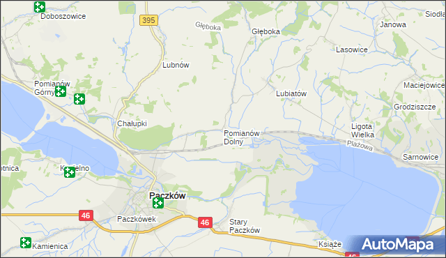 mapa Pomianów Dolny, Pomianów Dolny na mapie Targeo