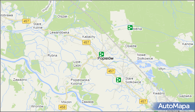 mapa Popielów powiat opolski, Popielów powiat opolski na mapie Targeo