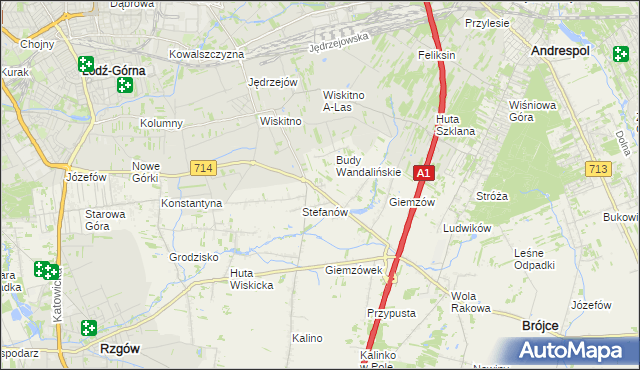 mapa Posada gmina Brójce, Posada gmina Brójce na mapie Targeo
