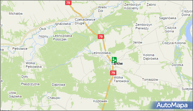 mapa Potoczek gmina Tarłów, Potoczek gmina Tarłów na mapie Targeo