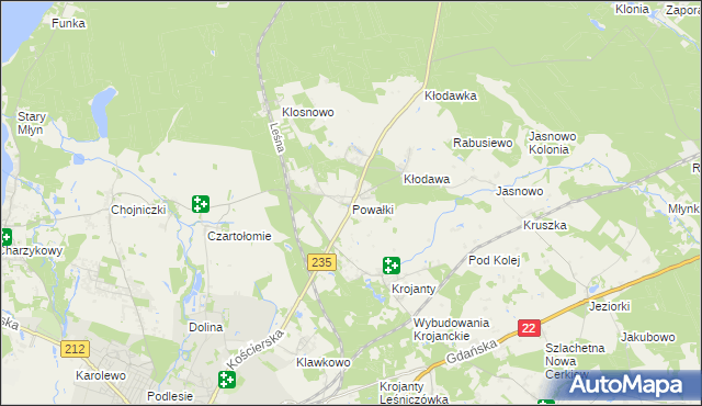 mapa Powałki, Powałki na mapie Targeo