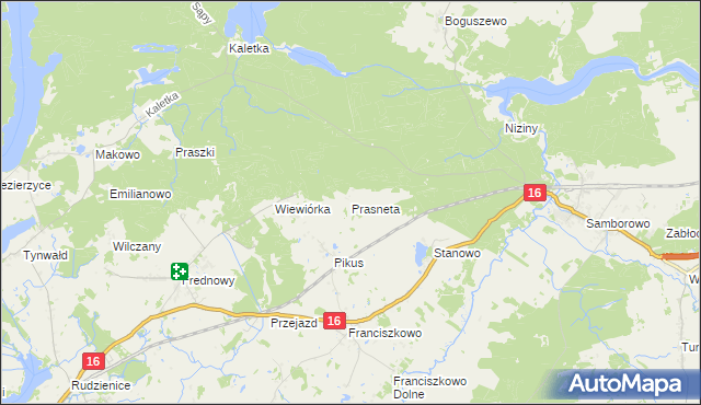 mapa Prasneta, Prasneta na mapie Targeo