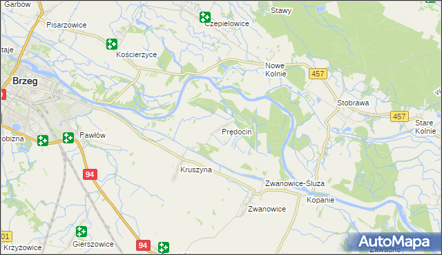 mapa Prędocin gmina Skarbimierz, Prędocin gmina Skarbimierz na mapie Targeo