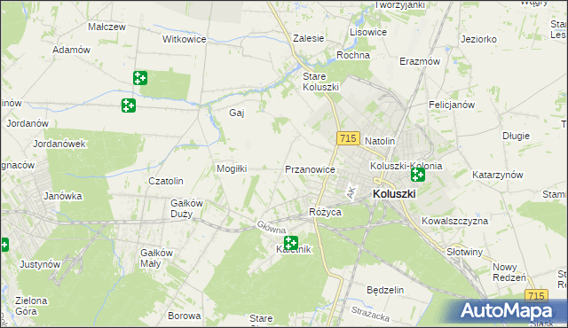 mapa Przanowice, Przanowice na mapie Targeo