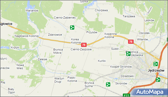 mapa Prząsław, Prząsław na mapie Targeo