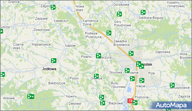 mapa Przeczyca, Przeczyca na mapie Targeo