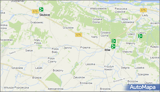 mapa Przejma gmina Iłów, Przejma gmina Iłów na mapie Targeo