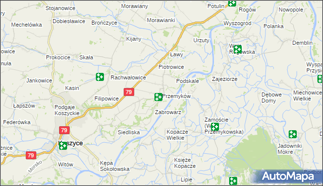 mapa Przemyków, Przemyków na mapie Targeo