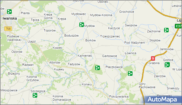 mapa Przepiórów, Przepiórów na mapie Targeo