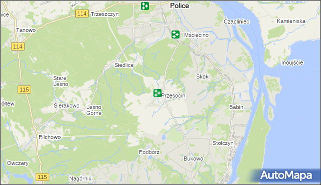 mapa Przęsocin, Przęsocin na mapie Targeo