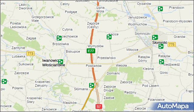 mapa Przestańsko, Przestańsko na mapie Targeo