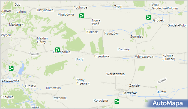 mapa Przewłoka gmina Jarczów, Przewłoka gmina Jarczów na mapie Targeo