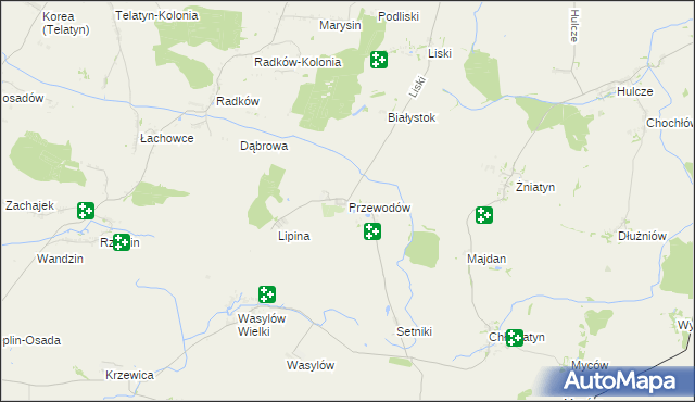 mapa Przewodów, Przewodów na mapie Targeo