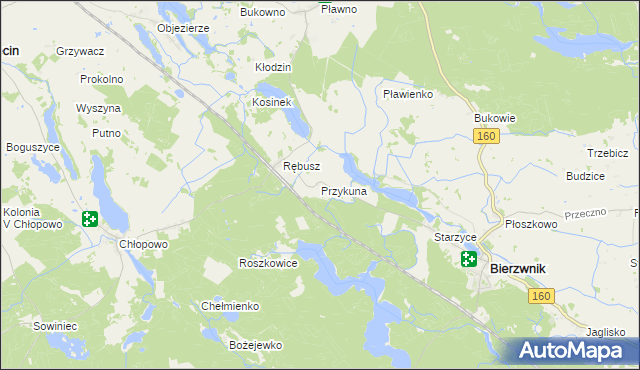 mapa Przykuna, Przykuna na mapie Targeo