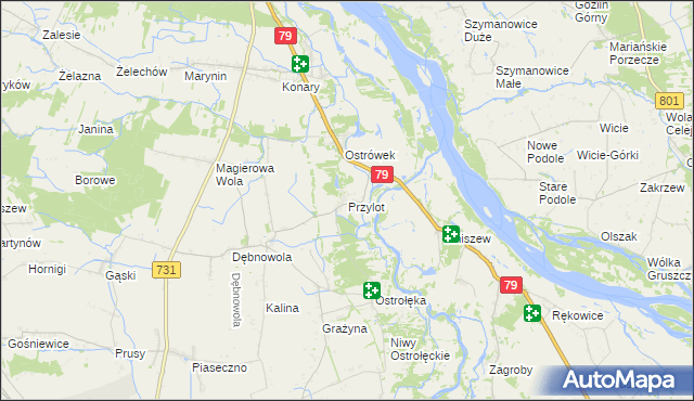 mapa Przylot, Przylot na mapie Targeo