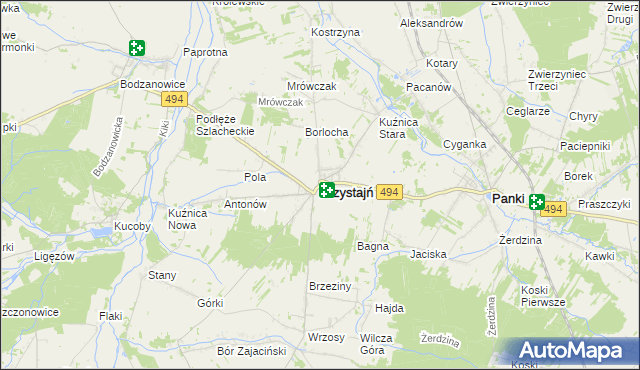 mapa Przystajń, Przystajń na mapie Targeo