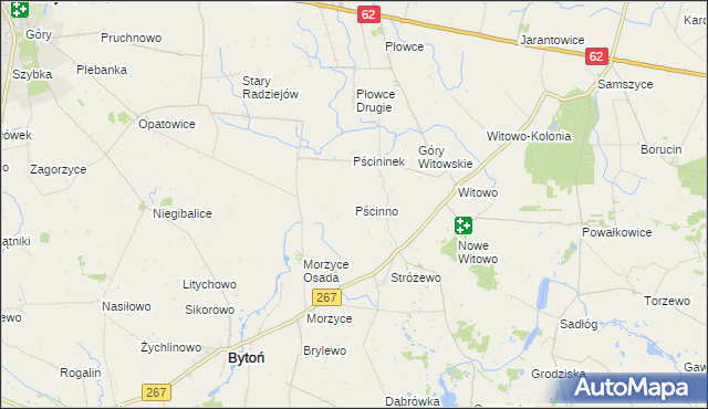 mapa Pścinno, Pścinno na mapie Targeo