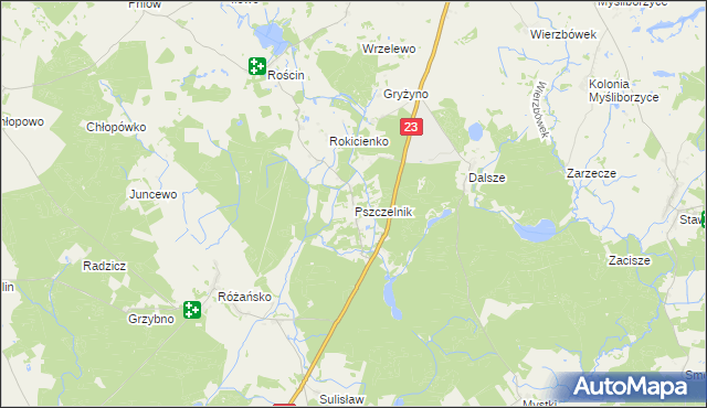 mapa Pszczelnik, Pszczelnik na mapie Targeo