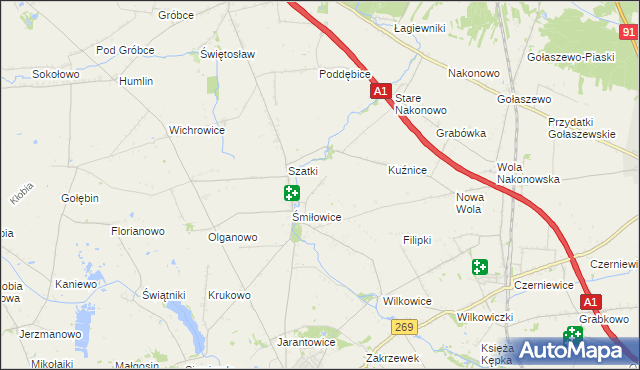 mapa Pustki Śmiłowskie, Pustki Śmiłowskie na mapie Targeo