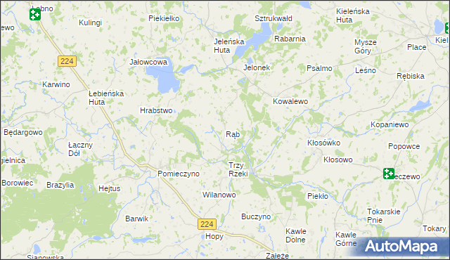 mapa Rąb, Rąb na mapie Targeo